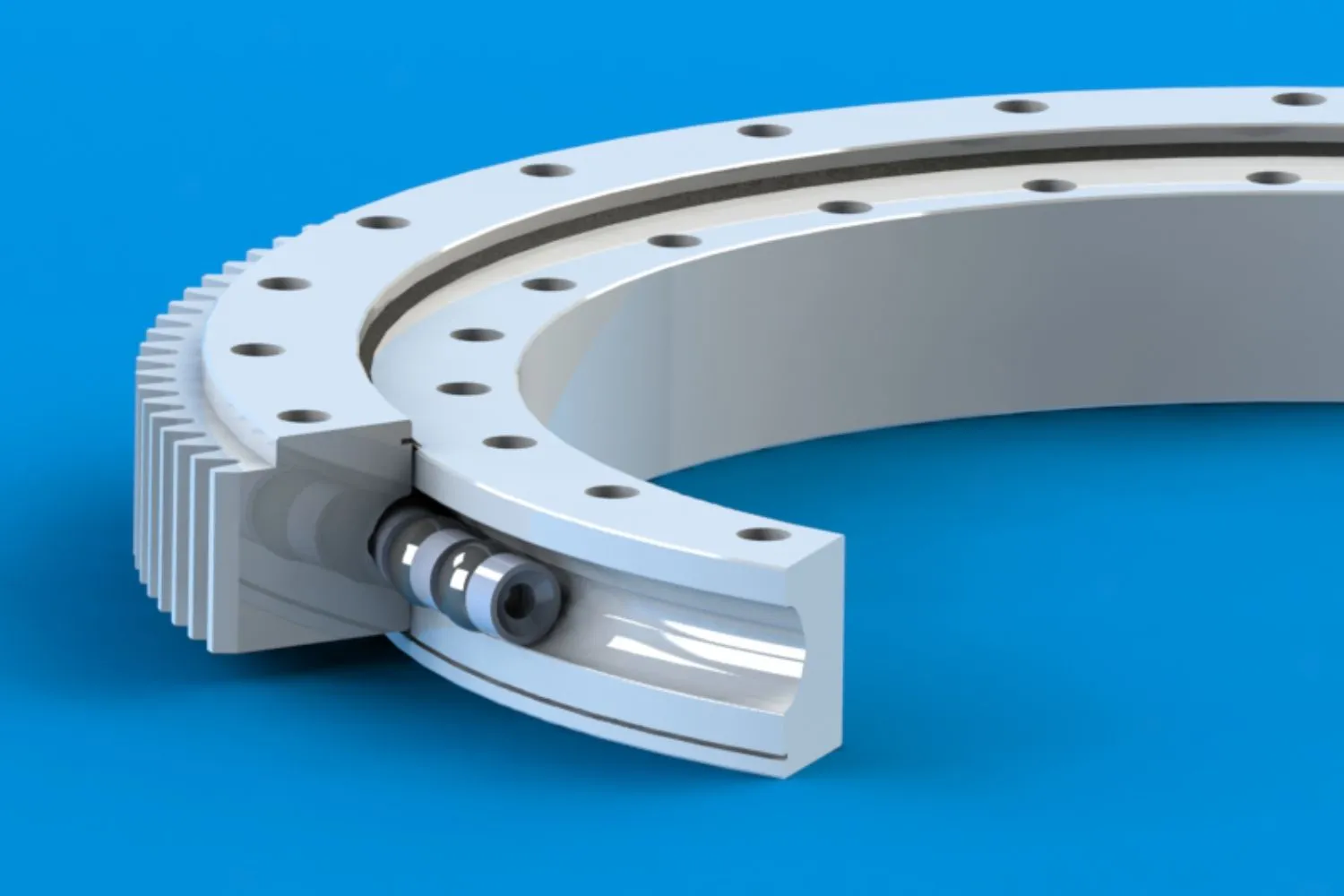 Single Row Ball Slewing Bearings: Axial and Radial Load Champions Single Row Ball Slewing Bearings: Axial and Radial Load Champions